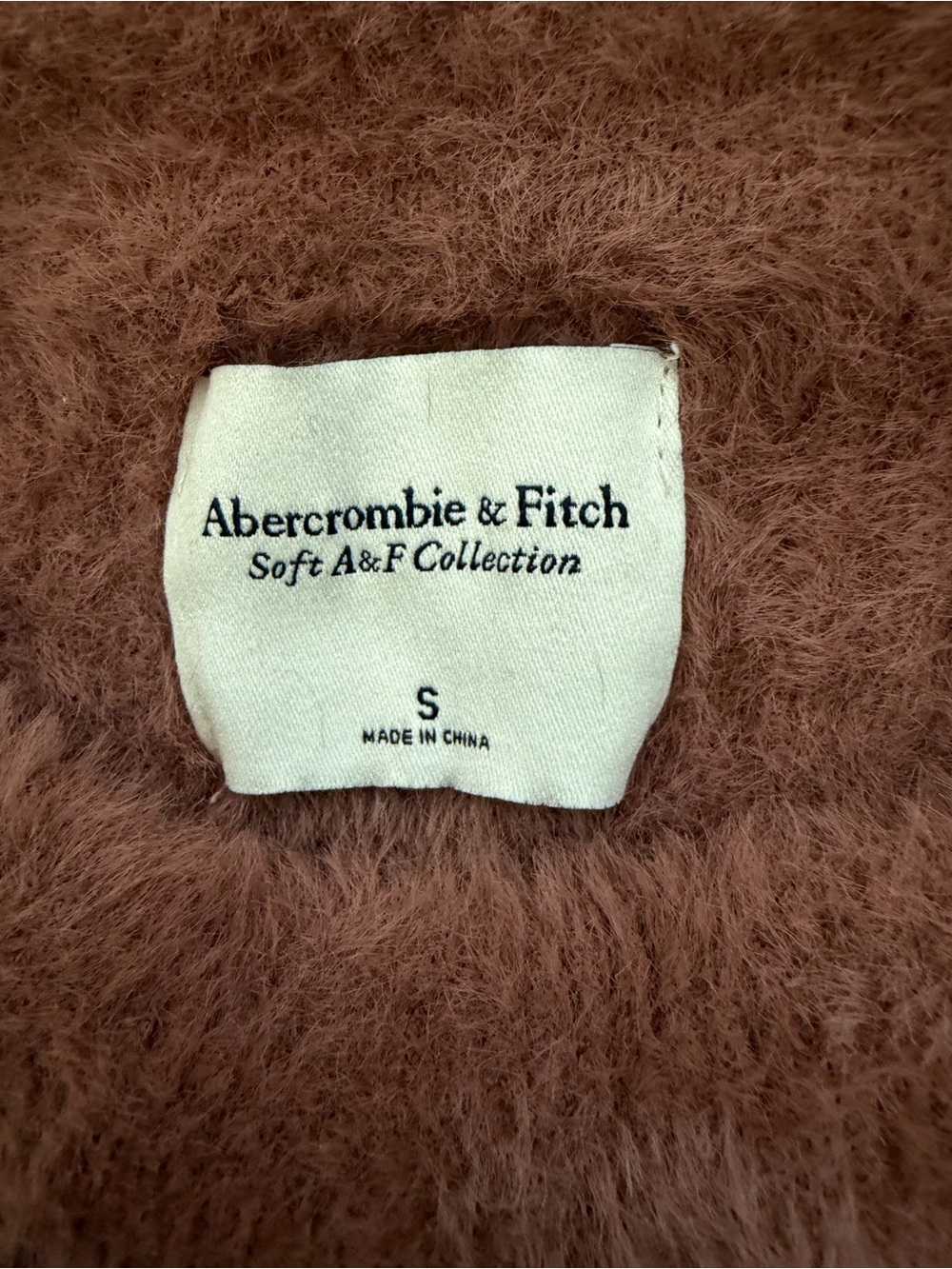 A&F Fuzzy Ribbed Crewneck Sweater - Picture 5 of 5